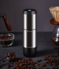 Wireless charging coffee grinder (800 mAh lithium capacity, non-segment fine tuning, strong power, coffee bean capacity 12g, 25 cups / time, mini car,