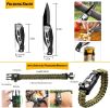 ANTARCTICA Emergency Survival Gear Kits 60 In 1, Outdoor Survival Tool With Emergency Bracelet Whistle Flashlight Pliers Pen Wire Saw For Camping, Hik