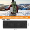 Heated Sleeping Bag Liner Powered By USB Plug Power Bank 3 Temperature Levels with Carrying Bag Machine Washable Electric Tent Heating Pad For Camping