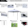 10x10ft Pop Up Canopy Tent Straight Legs Instant Canopy Outdoor With Wheeled Bags